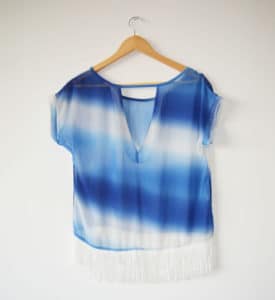 Camisa de franjas costas