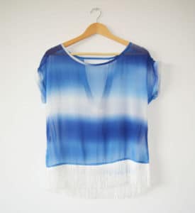 Camisa de franjas frente
