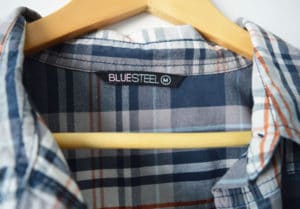 Camisa xadrez - etiqueta