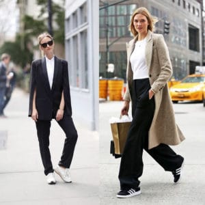 Como usar tênis no ambiente de trabalho de forma cool e elegante - calça