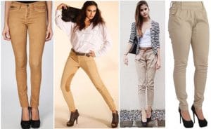 Calça Bege moda inverno