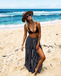 looks de praia saia