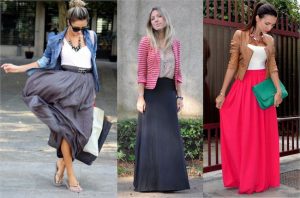 mulheres com saia longa