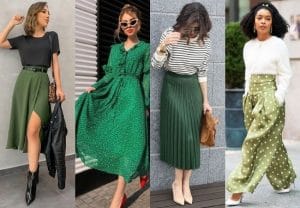 Modelos verde escuro