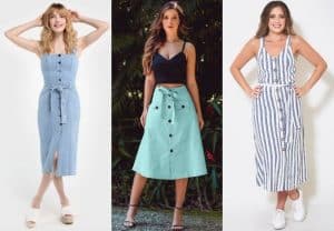 Summer Vibes: Saia com Botão