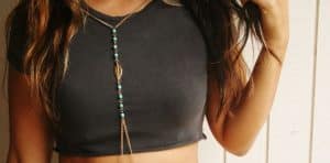 moda praia body chain